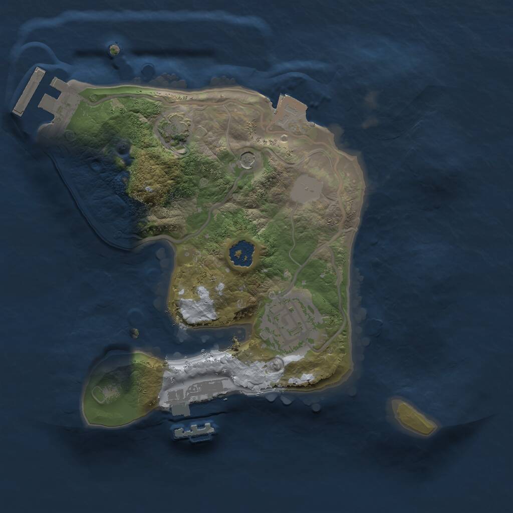 Rust Map: Procedural Map, Size: 2000, Seed: 608915336, 6 Monuments