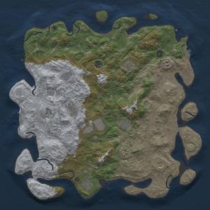 Rust Map: Procedural Map, Size: 4500, Seed: 1482985412, 19 Monuments
