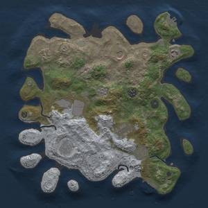 Thumbnail Rust Map: Procedural Map, Size: 3500, Seed: 498914, 16 Monuments