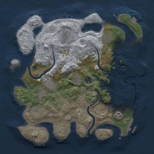 Thumbnail Rust Map: Procedural Map, Size: 3500, Seed: 555842277, 15 Monuments