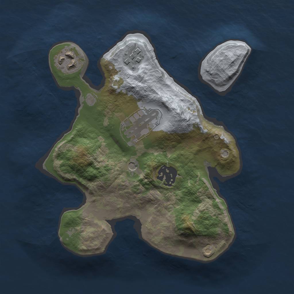 Rust Map: Barren, Size: 2200, Seed: 521691, 7 Monuments