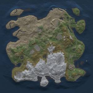 Thumbnail Rust Map: Procedural Map, Size: 3700, Seed: 1609660574, 16 Monuments