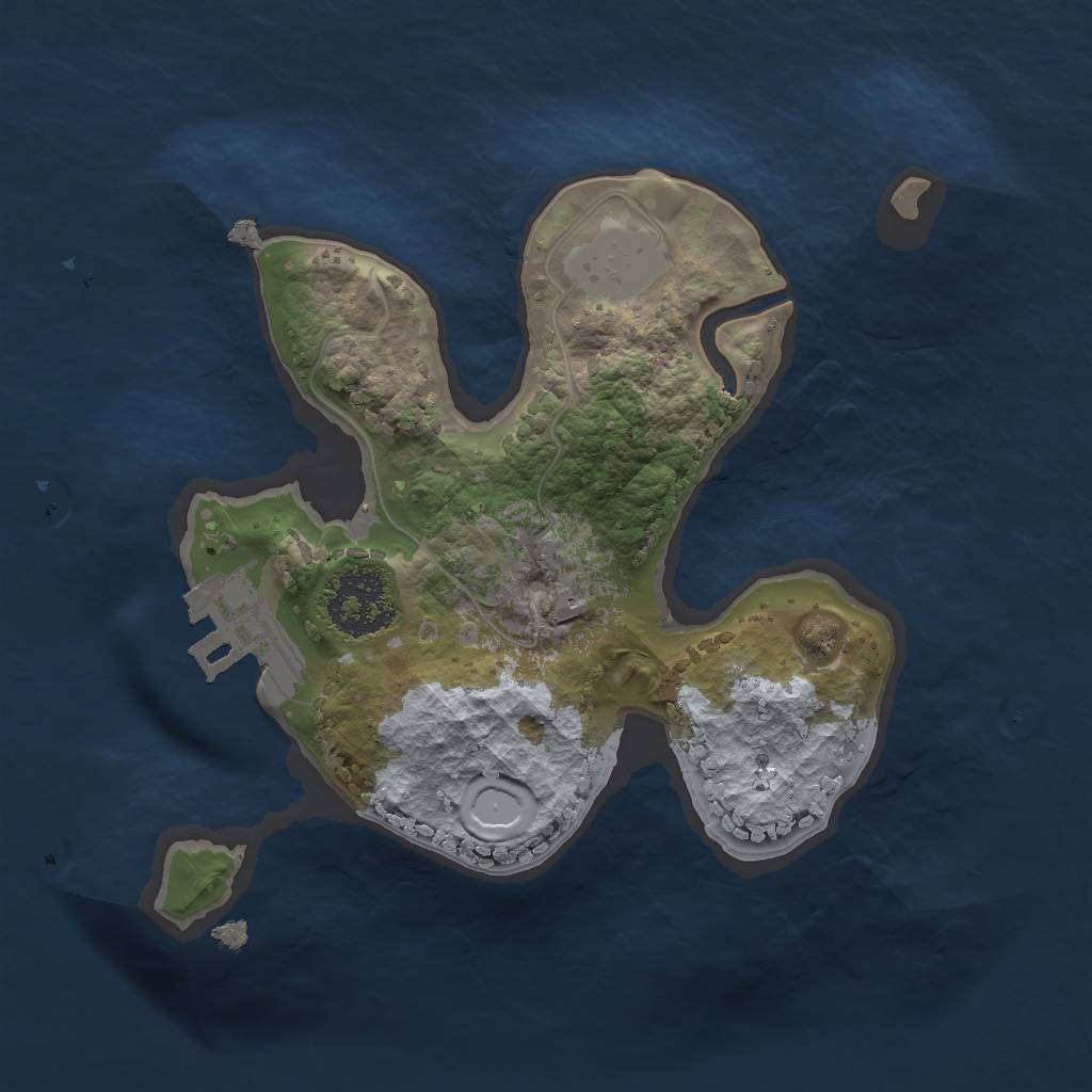 Rust Map: Procedural Map, Size: 1660, Seed: 1335087415, 4 Monuments