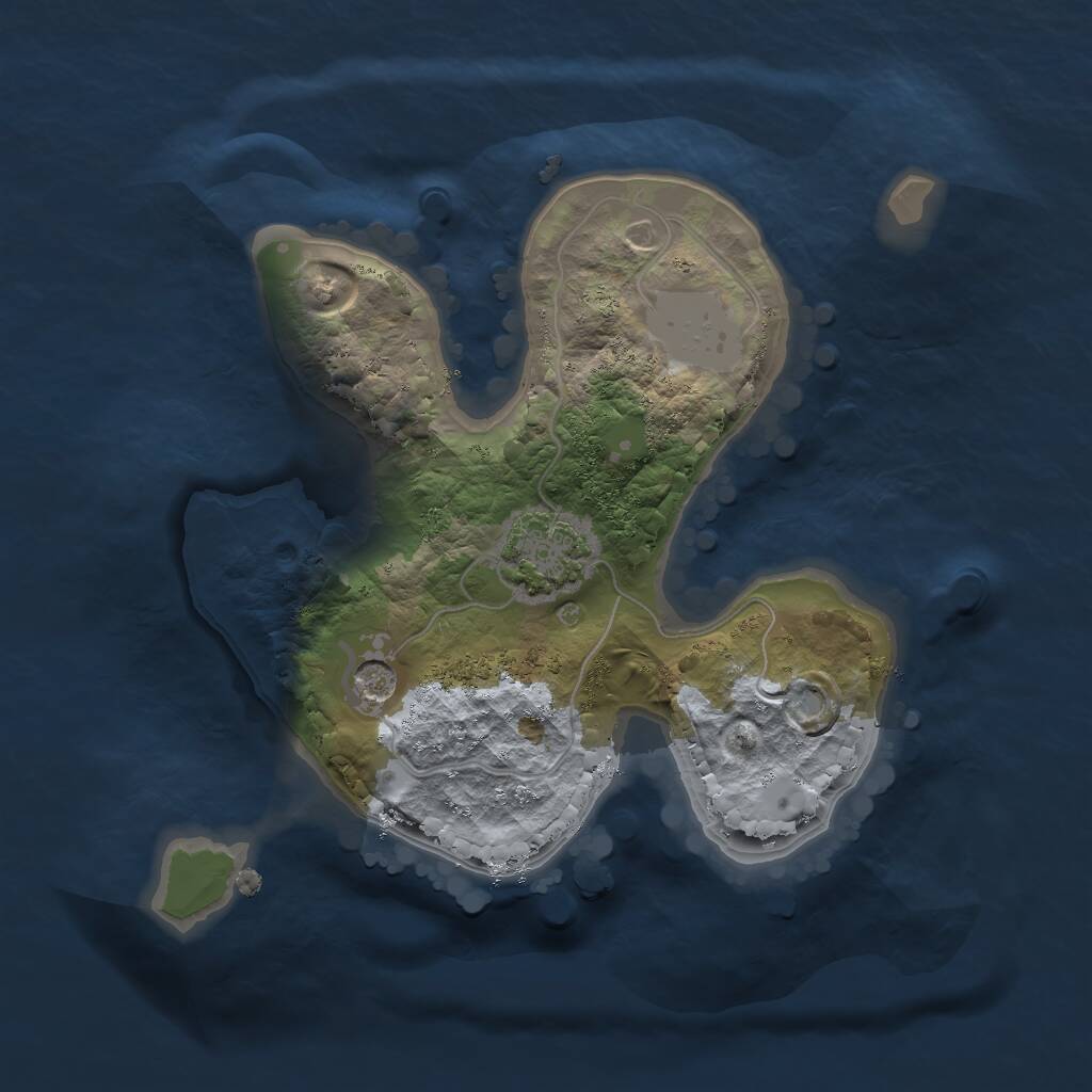 Rust Map: Procedural Map, Size: 1660, Seed: 1335087415, 3 Monuments