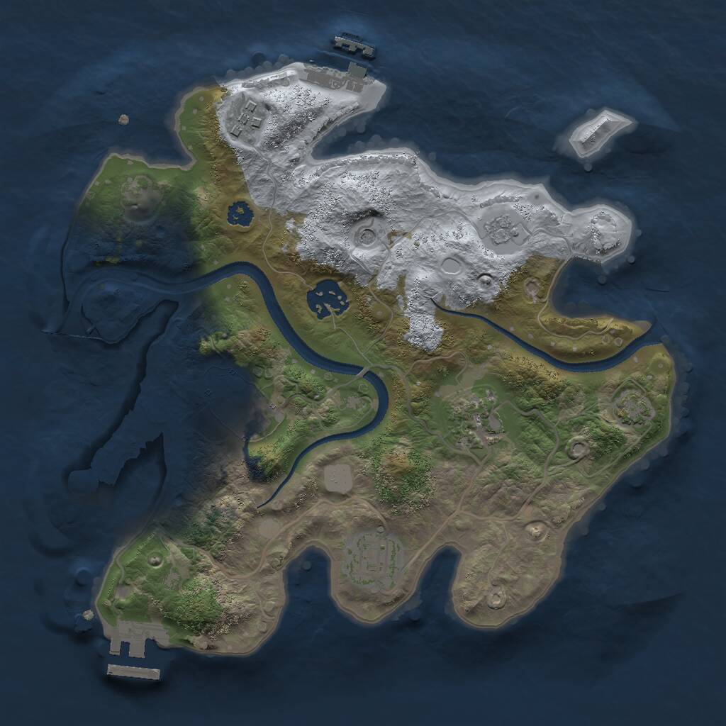 Rust Map: Procedural Map, Size: 2800, Seed: 9322216, 11 Monuments