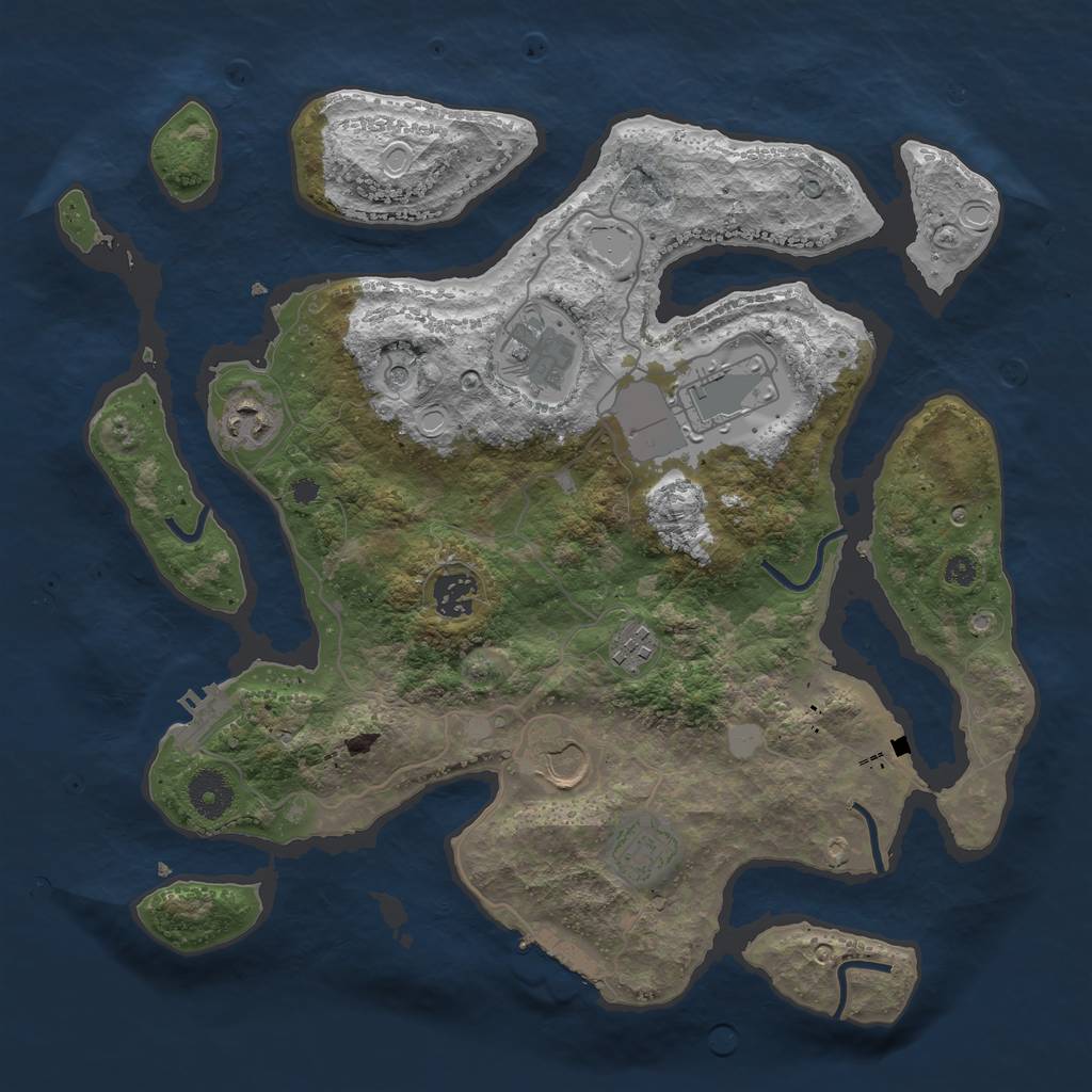 Rust Map: Procedural Map, Size: 3600, Seed: 359420, 15 Monuments