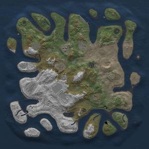 Thumbnail Rust Map: Procedural Map, Size: 4000, Seed: 6969, 17 Monuments