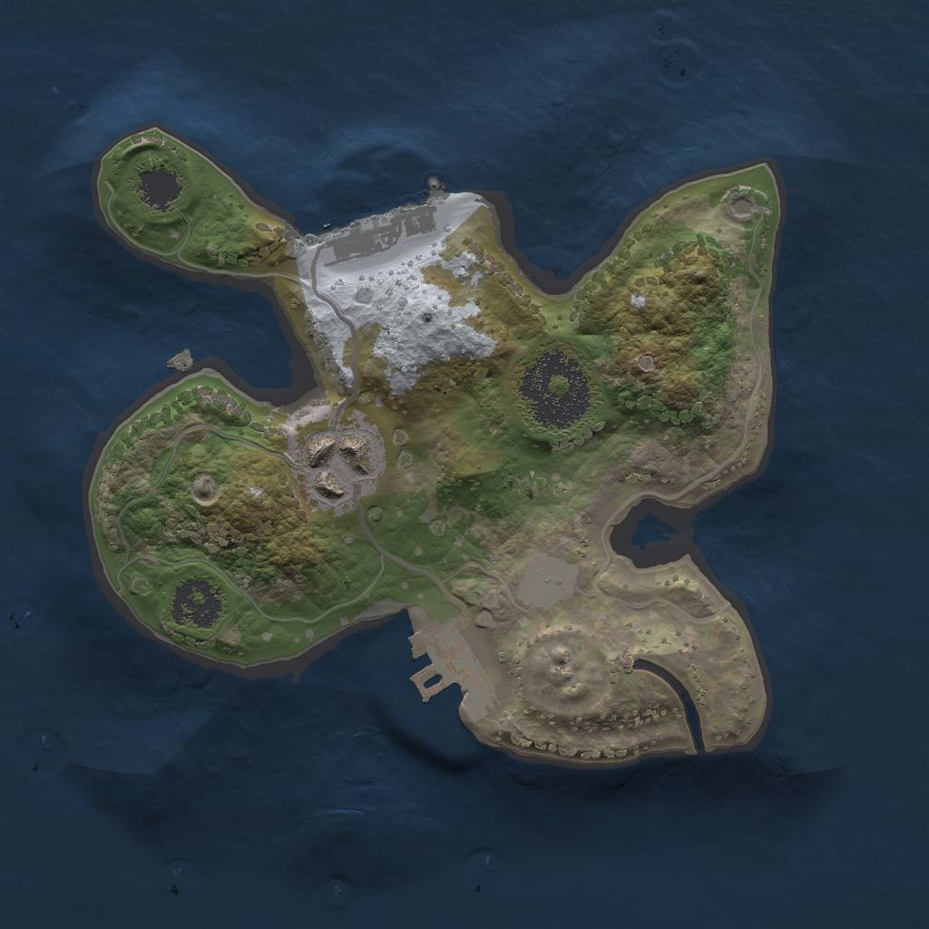 Rust Map: Procedural Map, Size: 1927, Seed: 7851, 6 Monuments