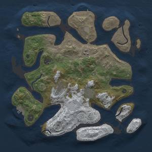 Thumbnail Rust Map: Procedural Map, Size: 3400, Seed: 1489761254, 14 Monuments