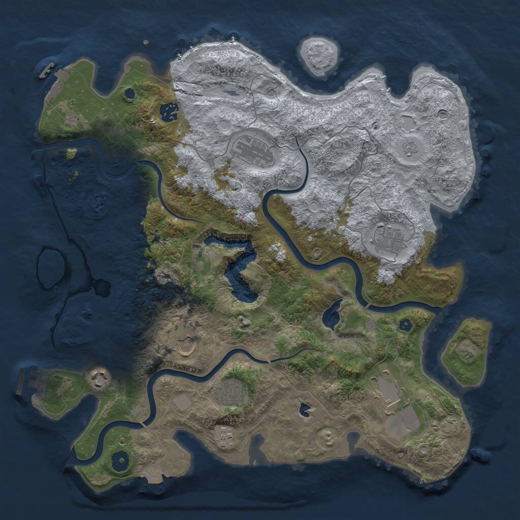 Rust Map: Procedural Map, Size: 4000, Seed: 20210902, 14 Monuments