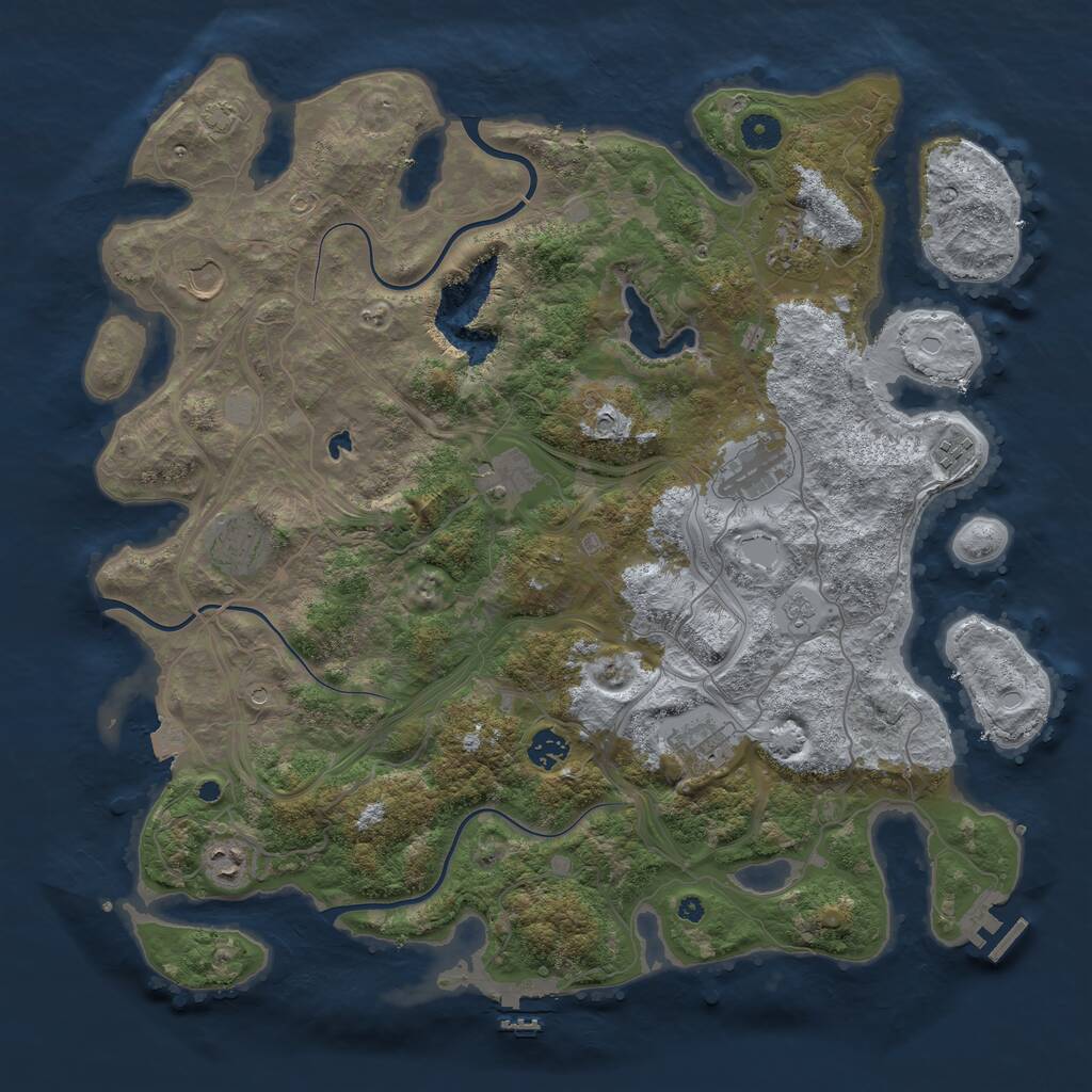 Rust Map: Procedural Map, Size: 4250, Seed: 65189679, 15 Monuments