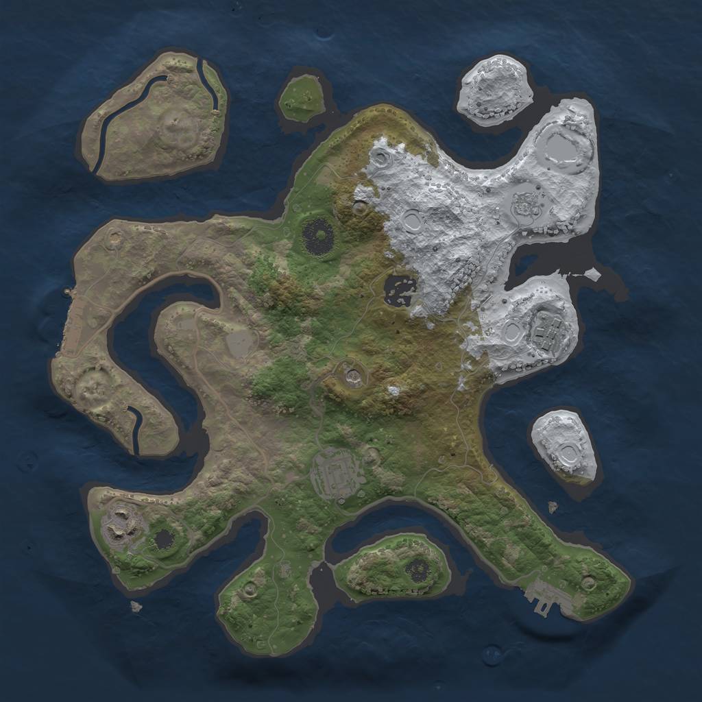 Rust Map: Procedural Map, Size: 3100, Seed: 30510, 13 Monuments