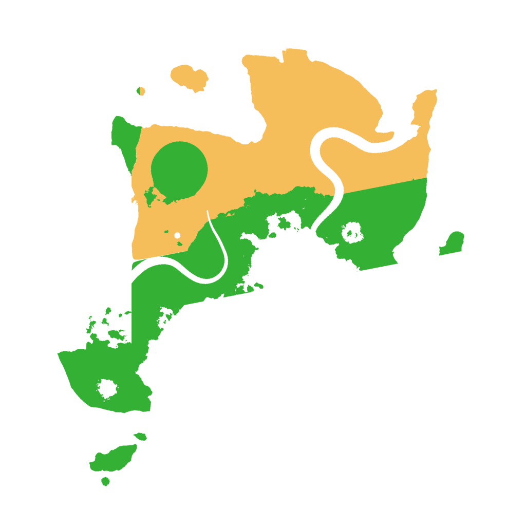 Biome Rust Map: Procedural Map, Size: 2500, Seed: 58588