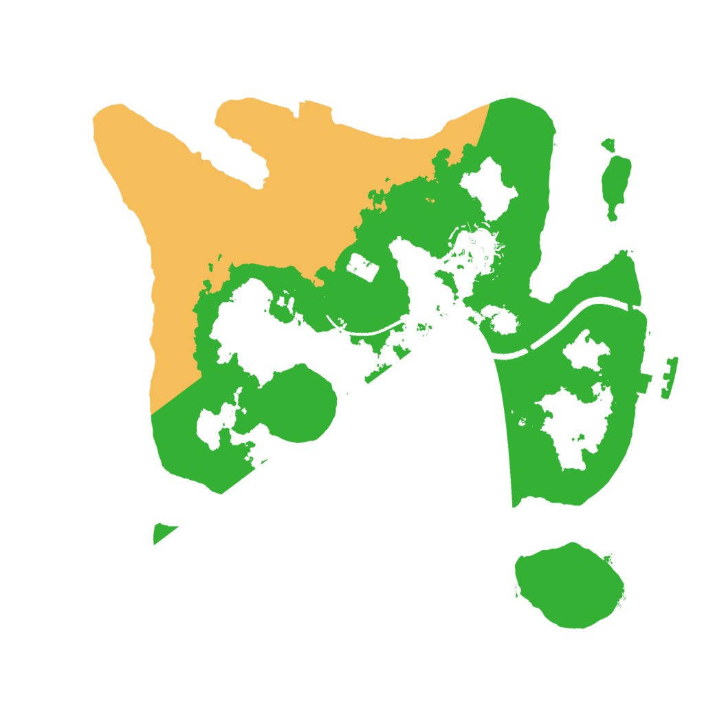 Biome Rust Map: Procedural Map, Size: 2500, Seed: 15476