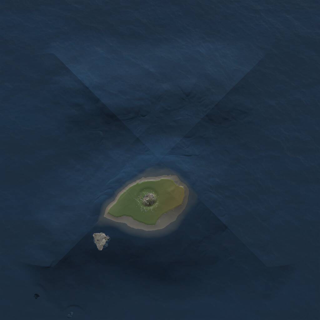 Rust Map: Procedural Map, Size: 1000, Seed: 32132, 1 Monuments