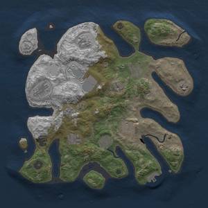 Thumbnail Rust Map: Procedural Map, Size: 3500, Seed: 1874165130, 17 Monuments