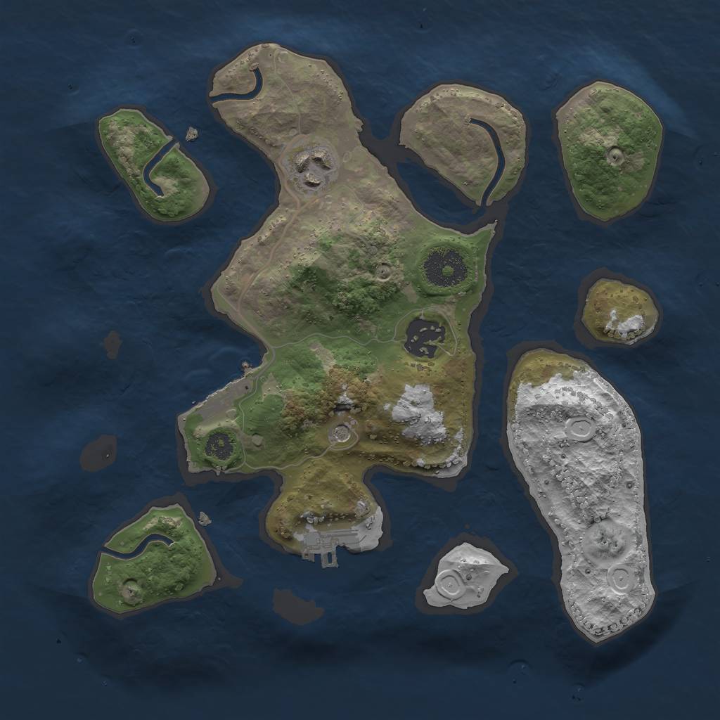 Rust Map: Procedural Map, Size: 2700, Seed: 16, 10 Monuments