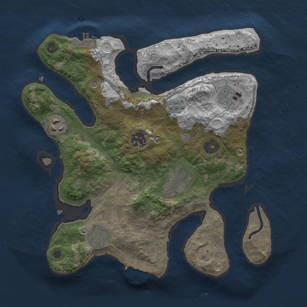 Rust Map: Procedural Map, Size: 3000, Seed: 154824, 14 Monuments