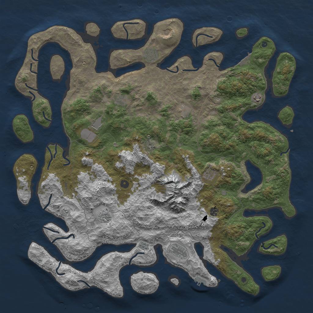 Rust Map: Procedural Map, Size: 5505, Seed: 6738, 19 Monuments