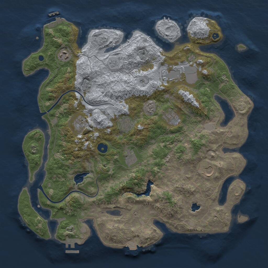 Rust Map: Procedural Map, Size: 4000, Seed: 276, 14 Monuments
