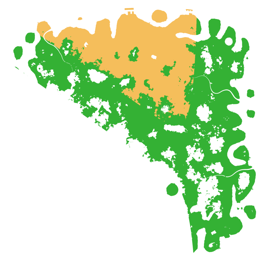 Biome Rust Map: Procedural Map, Size: 6000, Seed: 11625103