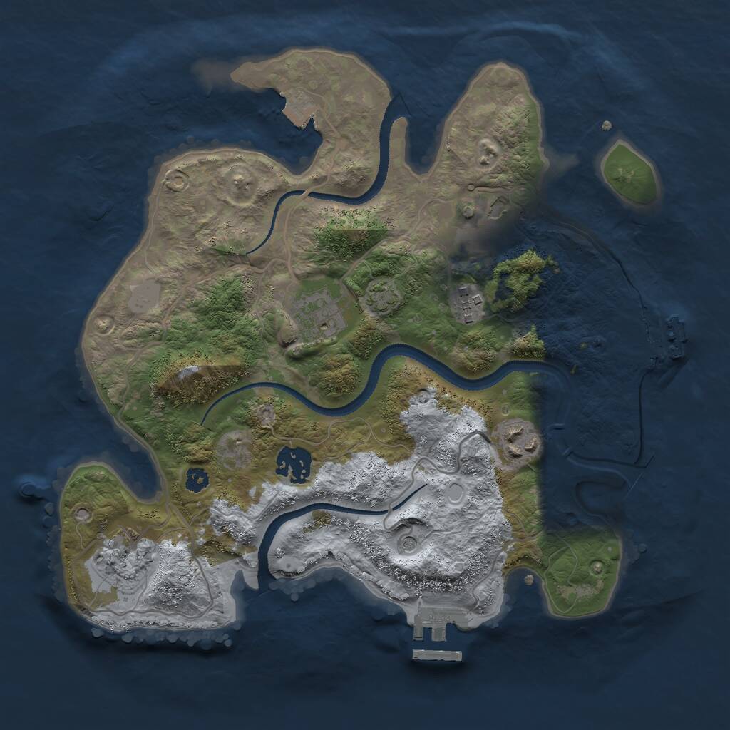 Rust Map: Procedural Map, Size: 3000, Seed: 1293315511, 11 Monuments