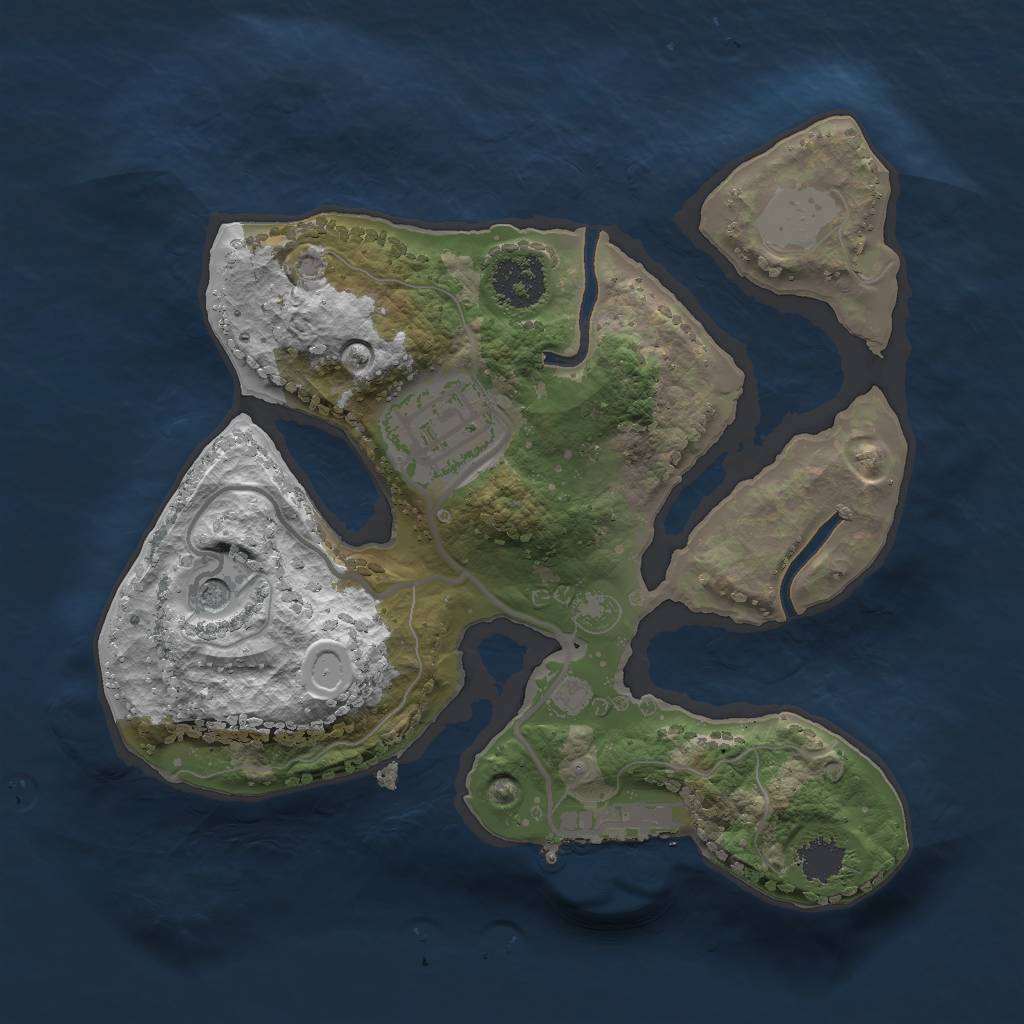 Rust Map: Procedural Map, Size: 2000, Seed: 1585986995, 8 Monuments