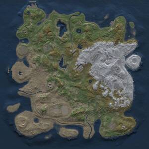 Thumbnail Rust Map: Procedural Map, Size: 4400, Seed: 1337, 17 Monuments