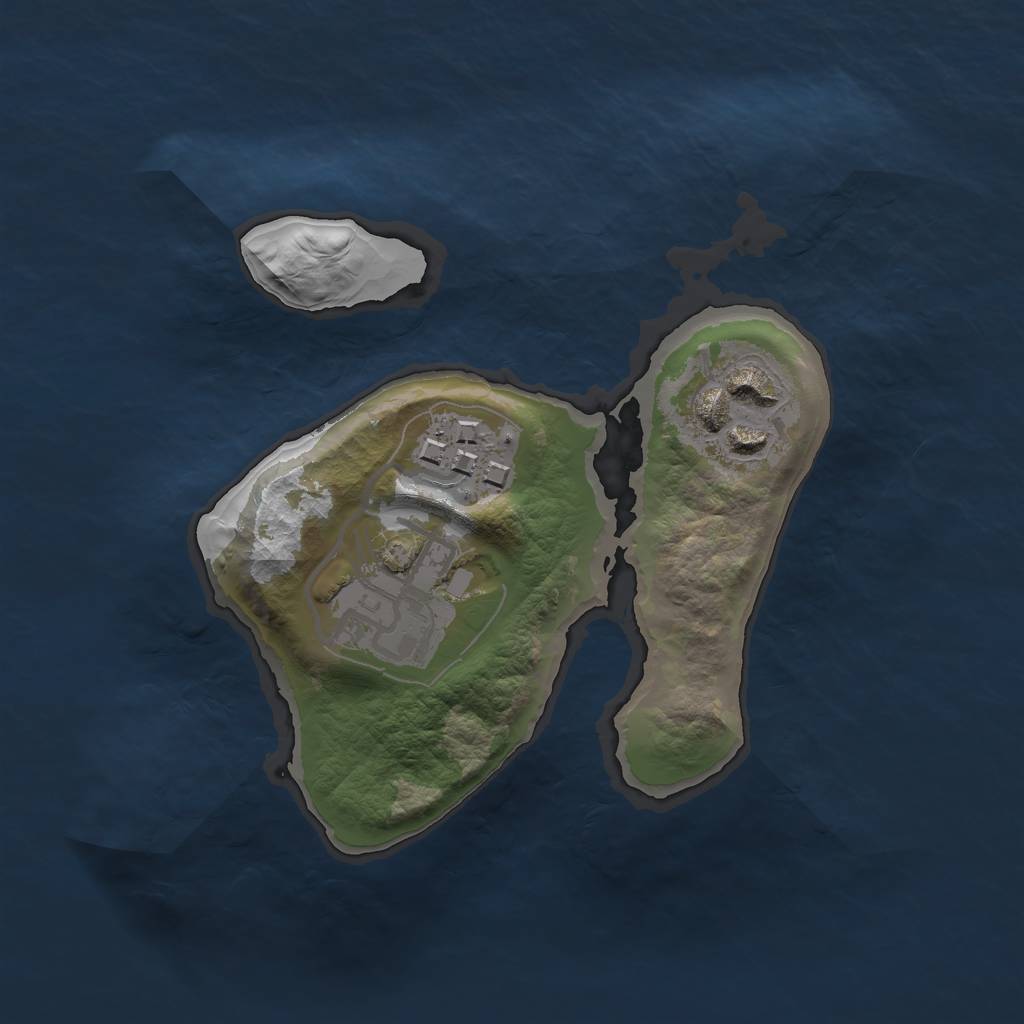 Rust Map: Barren, Size: 1700, Seed: 170, 5 Monuments