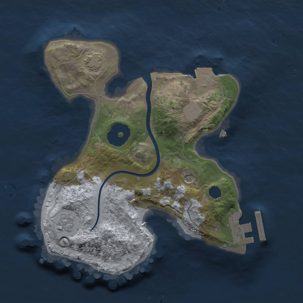 Rust Map: Procedural Map, Size: 2012, Seed: 2147483647, 5 Monuments
