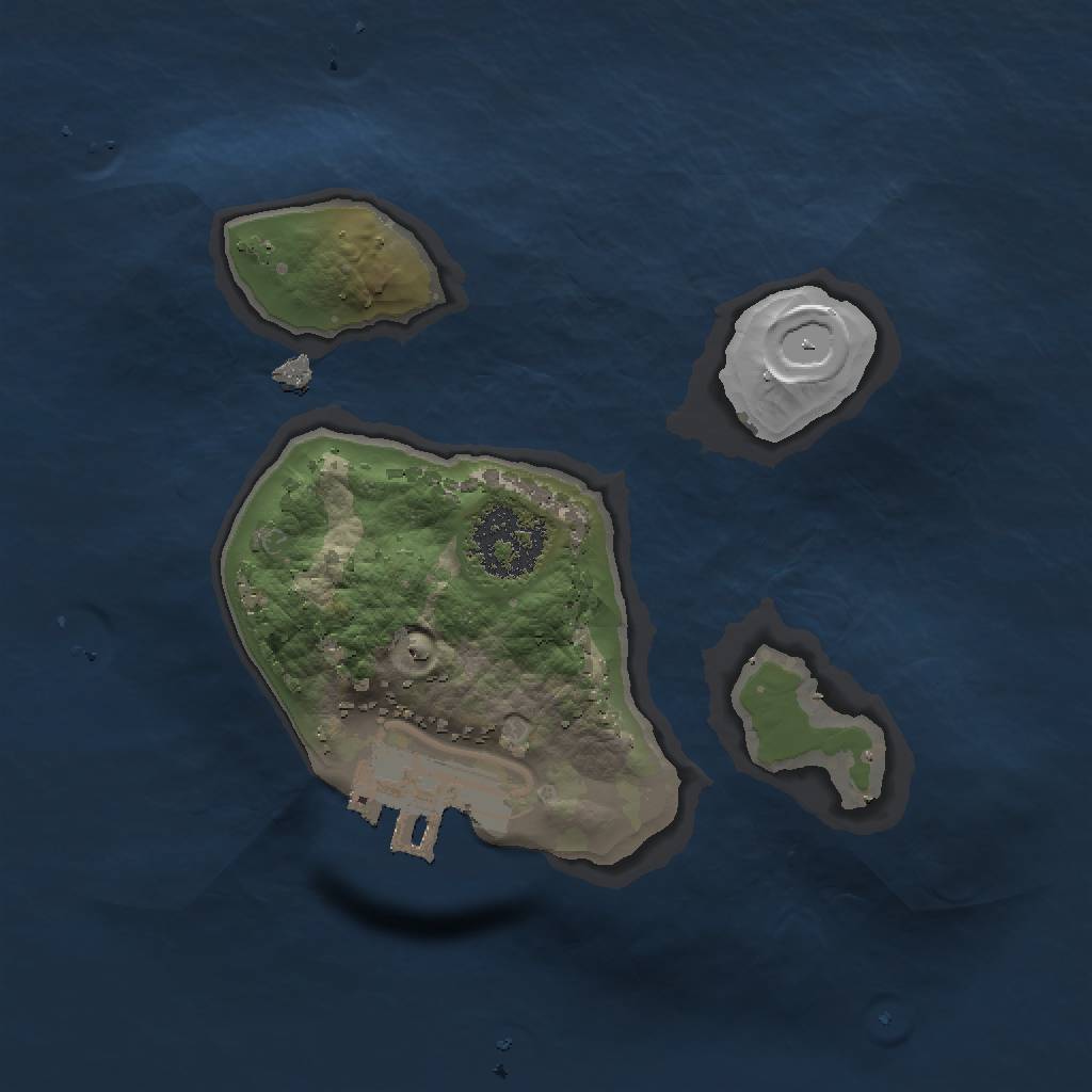 Rust Map: Procedural Map, Size: 1500, Seed: 897975857, 5 Monuments