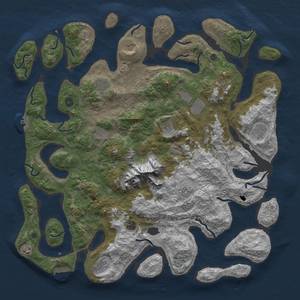 Thumbnail Rust Map: Procedural Map, Size: 5000, Seed: 1500, 19 Monuments