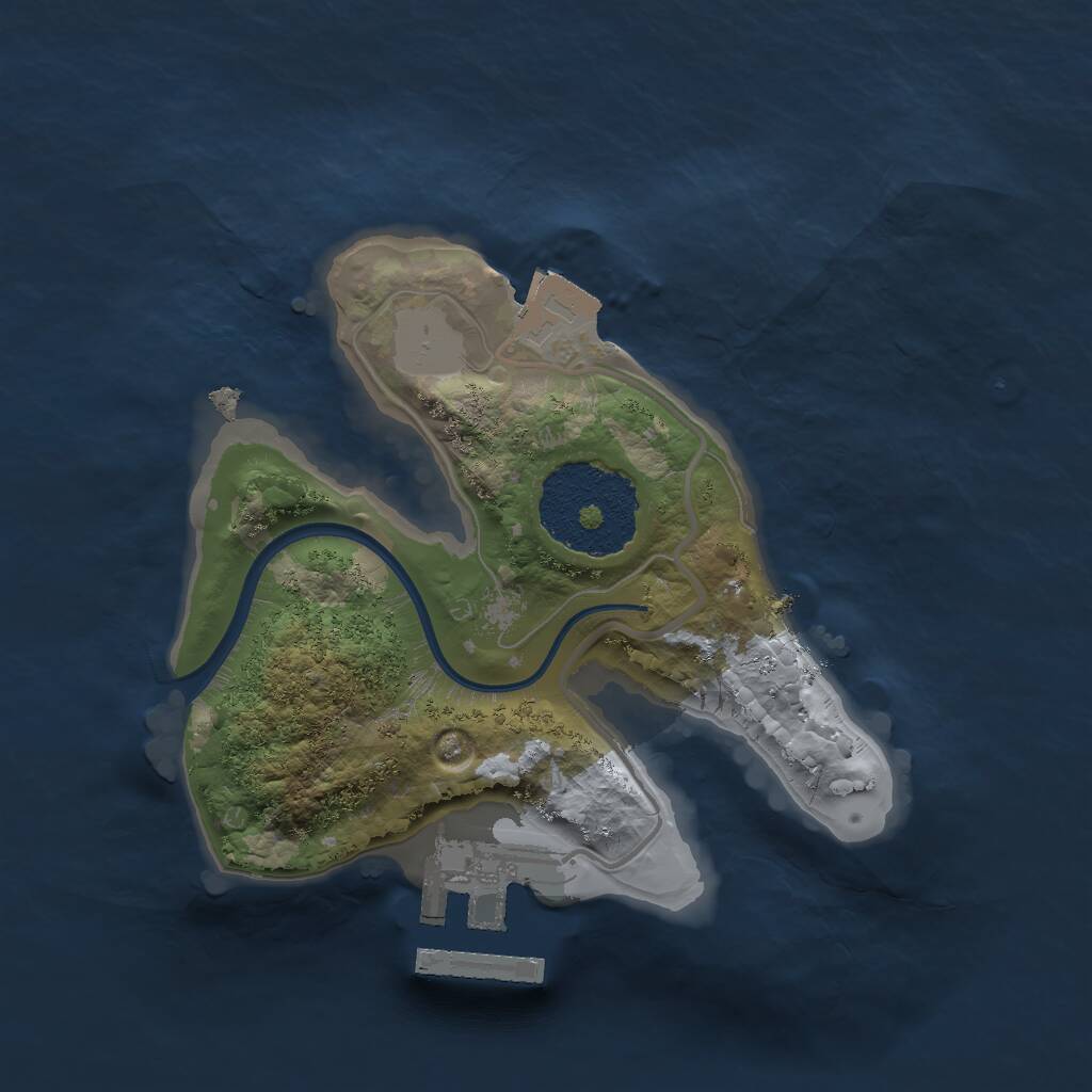 Rust Map: Procedural Map, Size: 1720, Seed: 724, 2 Monuments