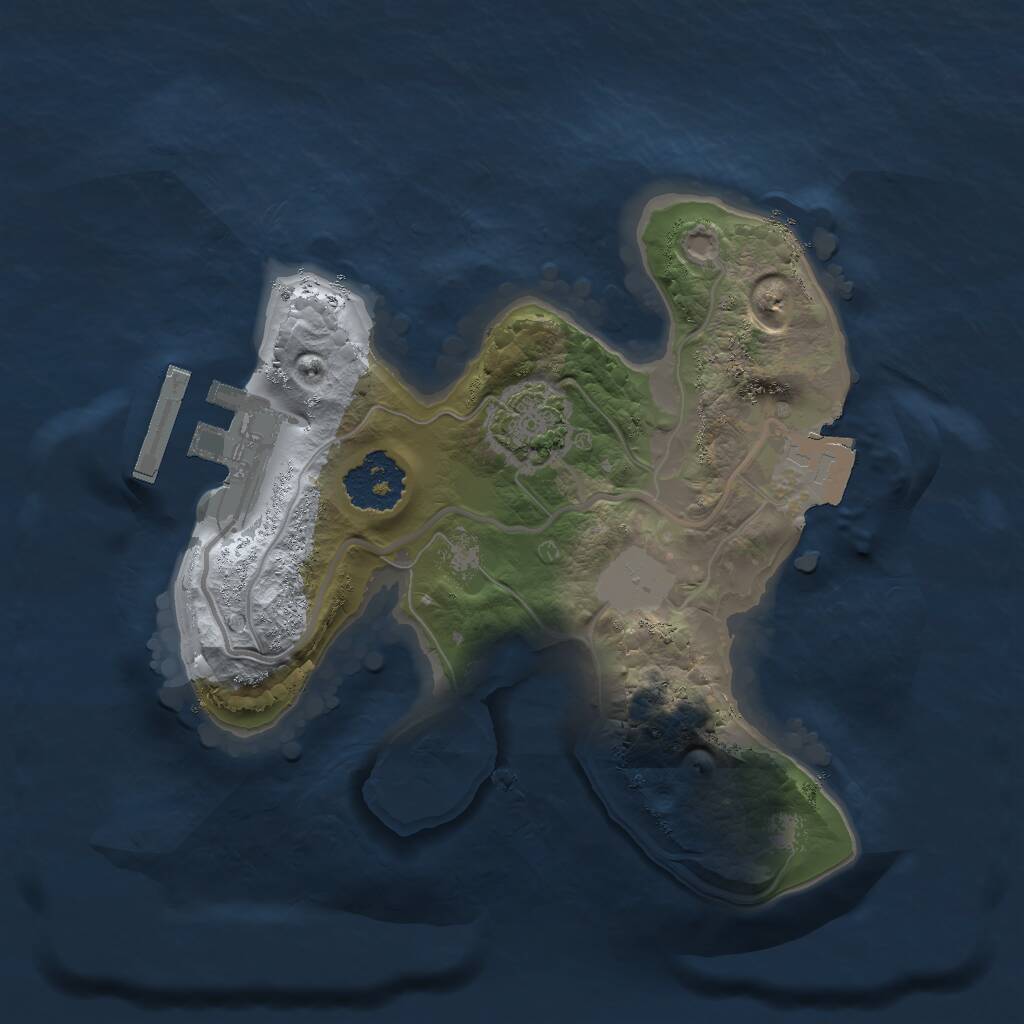 Rust Map: Procedural Map, Size: 1750, Seed: 1487111, 3 Monuments