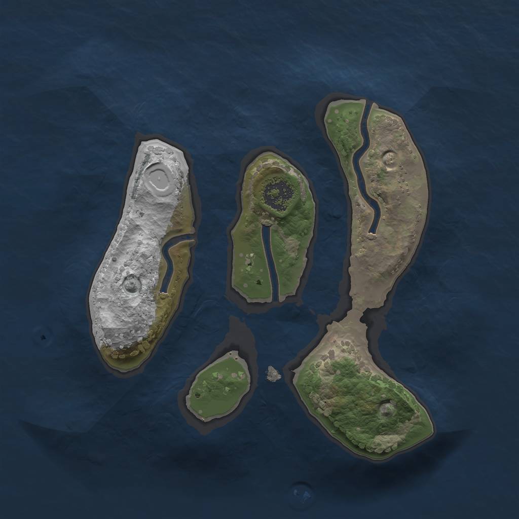 Rust Map: Procedural Map, Size: 1750, Seed: 1487111, 5 Monuments