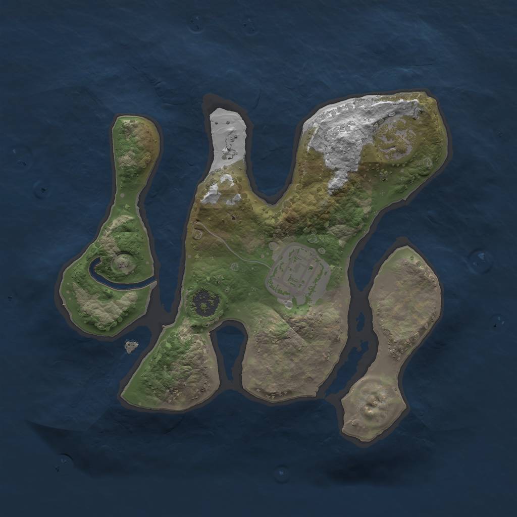 Rust Map: Procedural Map, Size: 2000, Seed: 2064, 6 Monuments