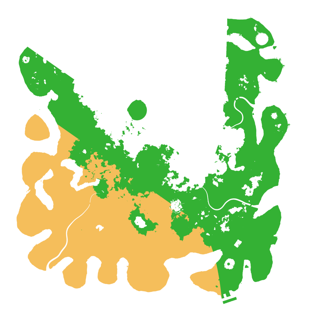 Biome Rust Map: Procedural Map, Size: 4400, Seed: 12581