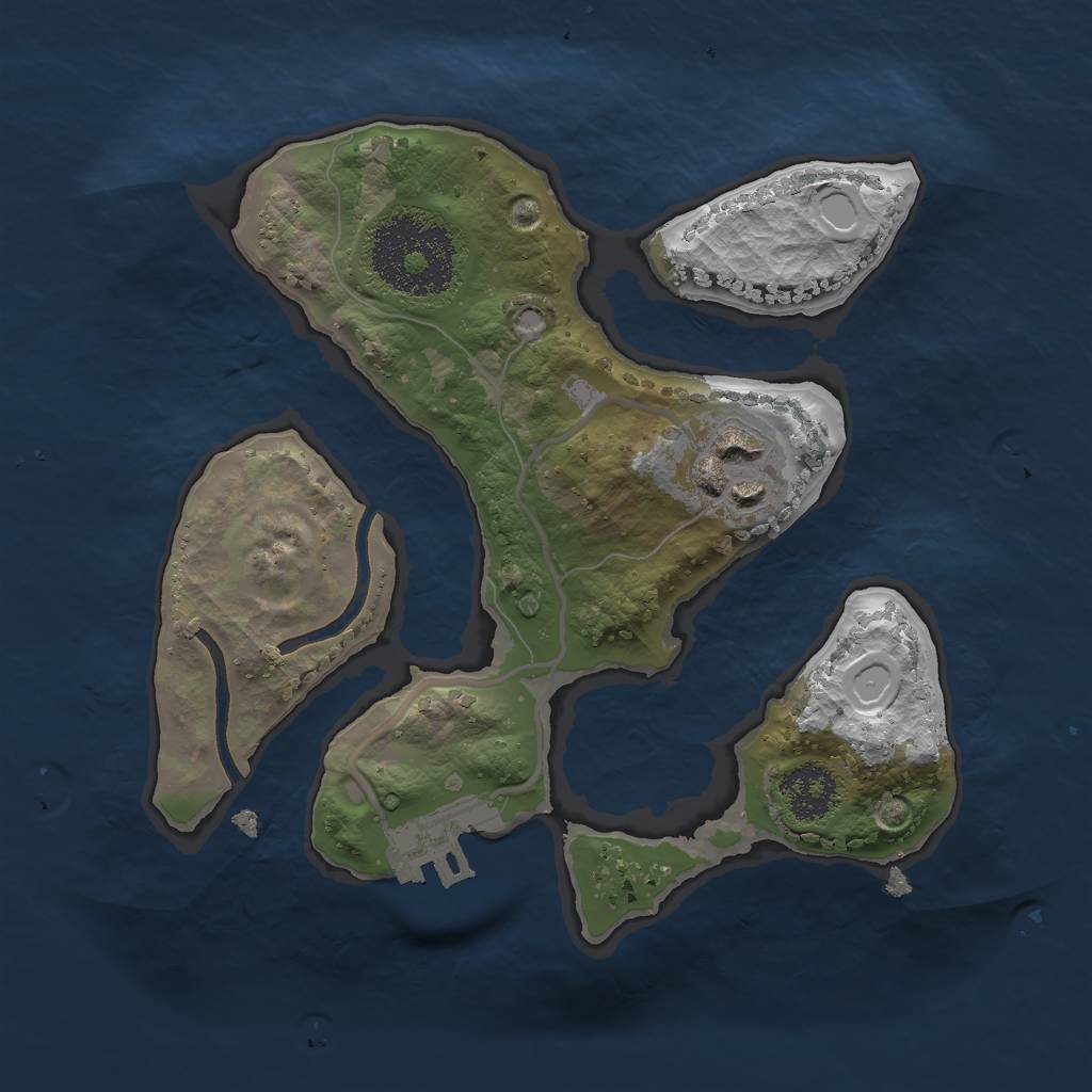 Rust Map: Procedural Map, Size: 2000, Seed: 93140093, 7 Monuments