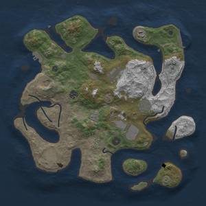 Thumbnail Rust Map: Procedural Map, Size: 3700, Seed: 484, 17 Monuments