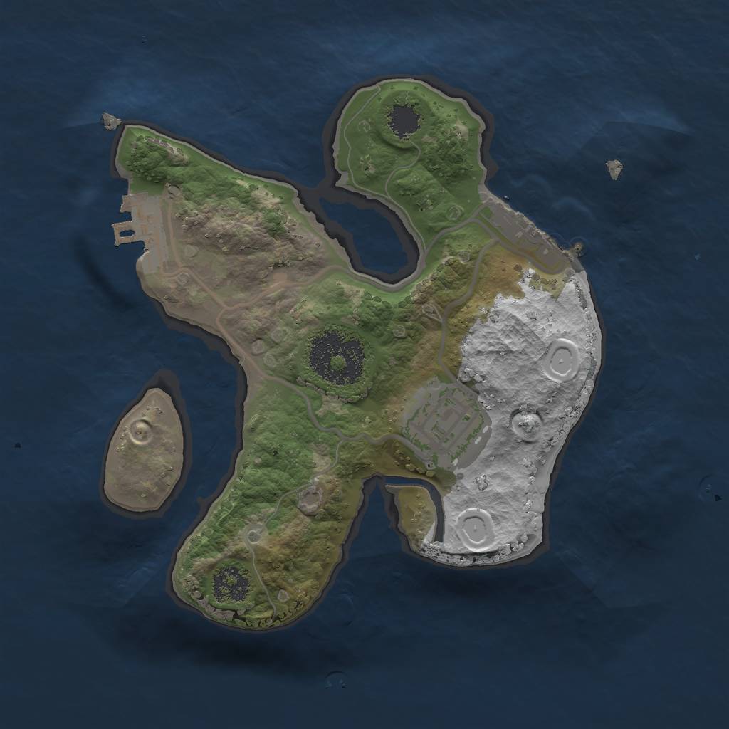 Rust Map: Procedural Map, Size: 2000, Seed: 6547, 8 Monuments