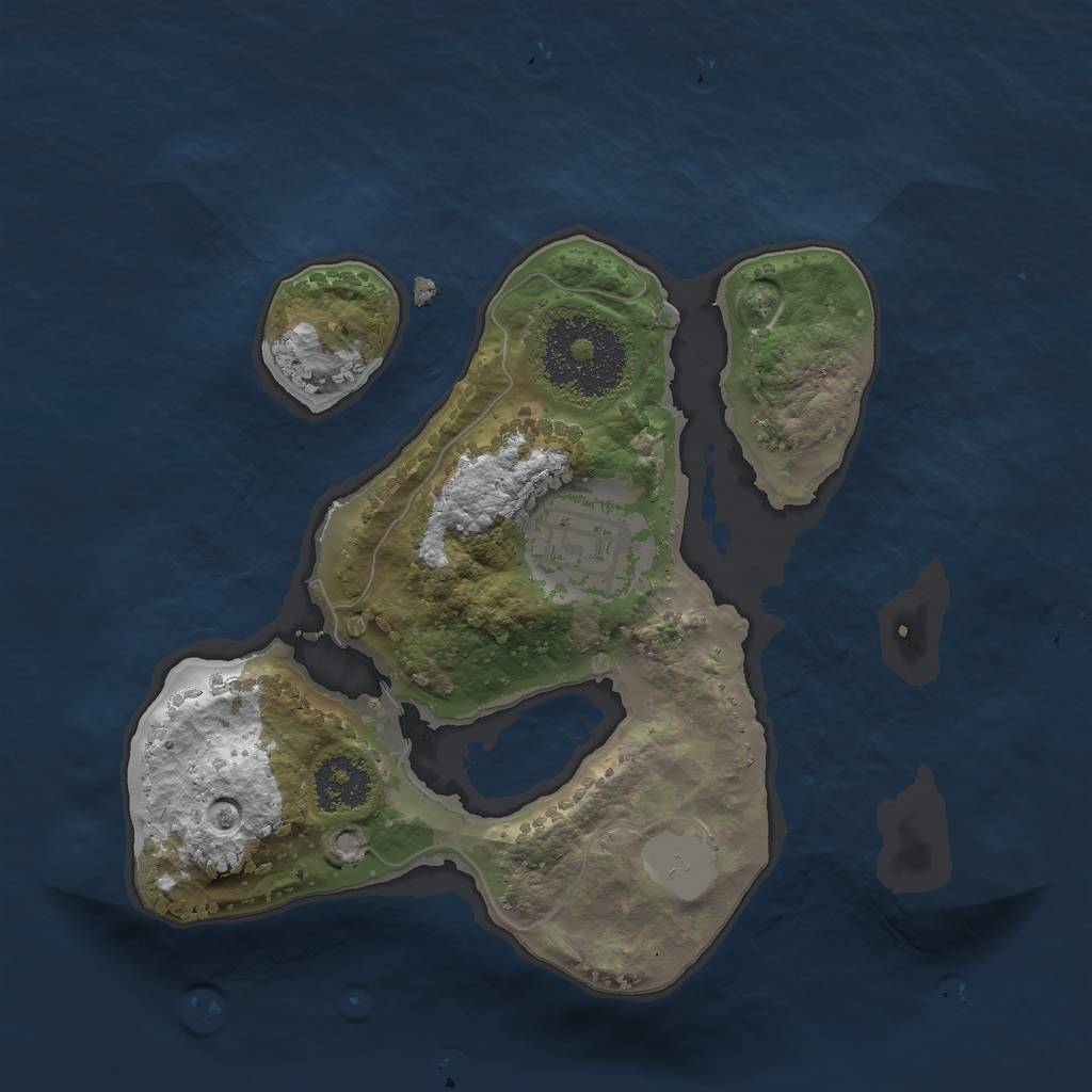 Rust Map: Procedural Map, Size: 2000, Seed: 78564, 6 Monuments