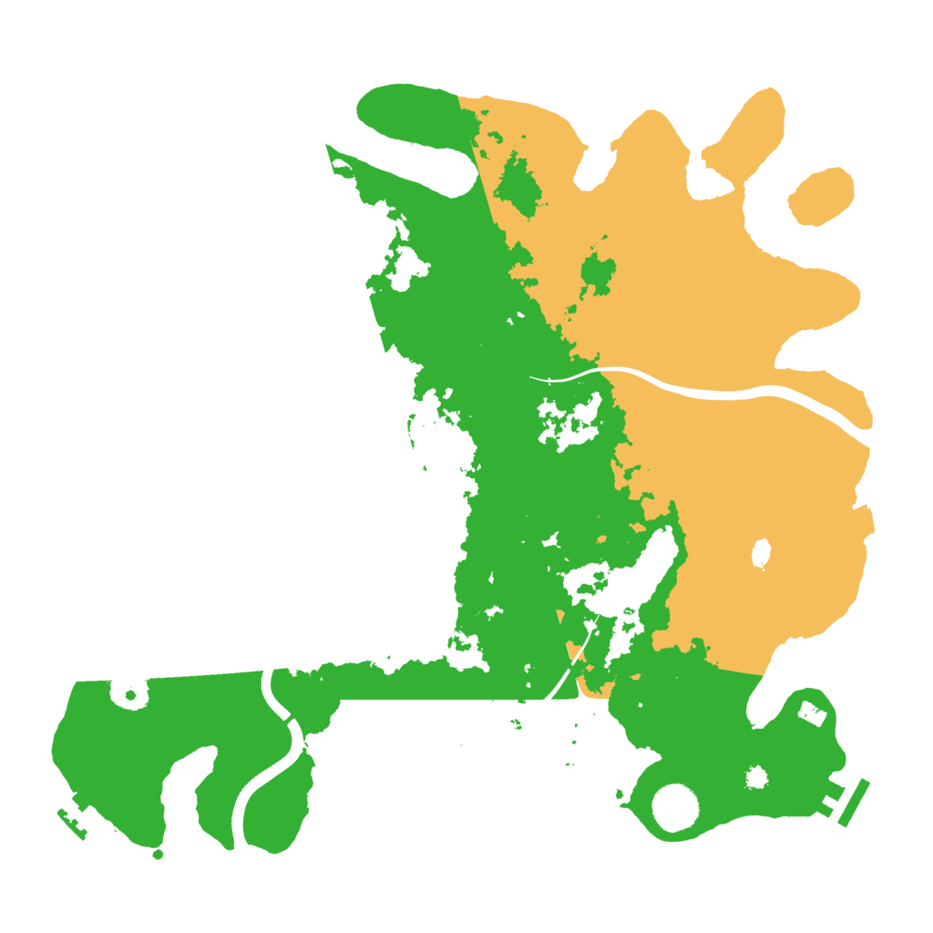 Biome Rust Map: Procedural Map, Size: 3700, Seed: 5879