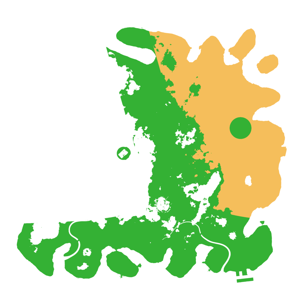 Biome Rust Map: Procedural Map, Size: 3700, Seed: 5879