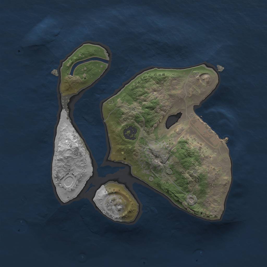 Rust Map: Procedural Map, Size: 1900, Seed: 1004, 6 Monuments