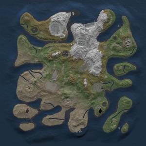 Thumbnail Rust Map: Procedural Map, Size: 3500, Seed: 2061481480, 16 Monuments