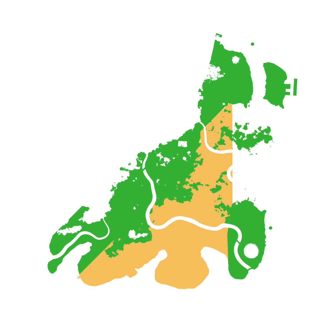 Biome Rust Map: Procedural Map, Size: 3700, Seed: 1999431606