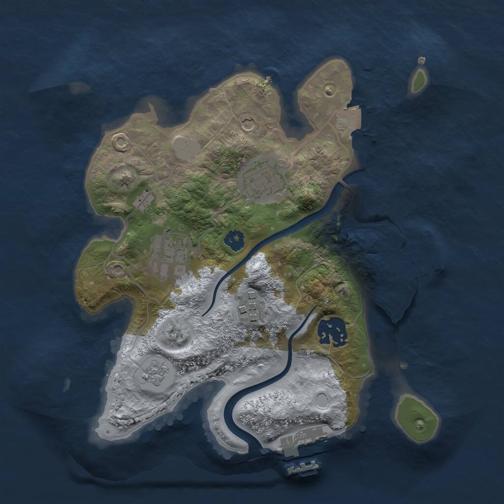 Rust Map: Procedural Map, Size: 2500, Seed: 67, 9 Monuments