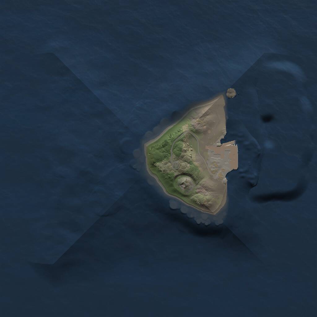 Rust Map: Procedural Map, Size: 1300, Seed: 100, 1 Monuments