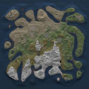 Thumbnail Rust Map: Procedural Map, Size: 4000, Seed: 2002, 17 Monuments