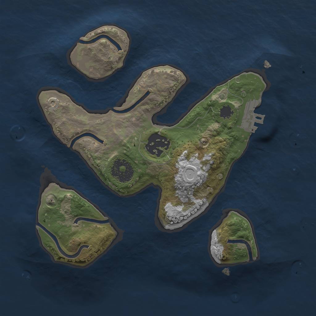 Rust Map: Procedural Map, Size: 2100, Seed: 8975, 7 Monuments